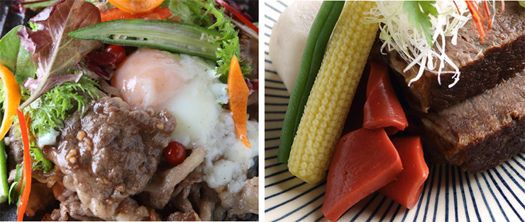野菜を中心とした料理
